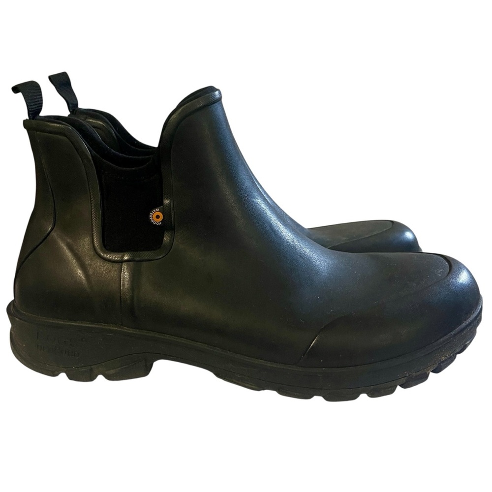 BOGS Men's Sz 11 Sauvie Slip On Insulated Waterproof Rain Boot Black 72208-001